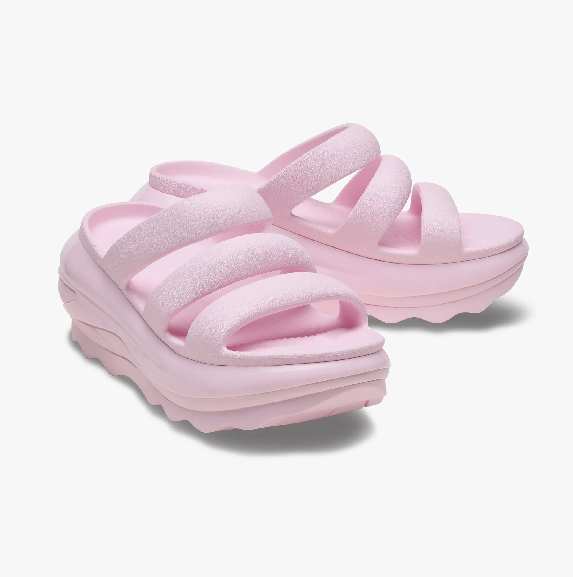 209842-6ZW MEGA CRUSH TRIPLE STRAP Womens Sliders Pink Milk