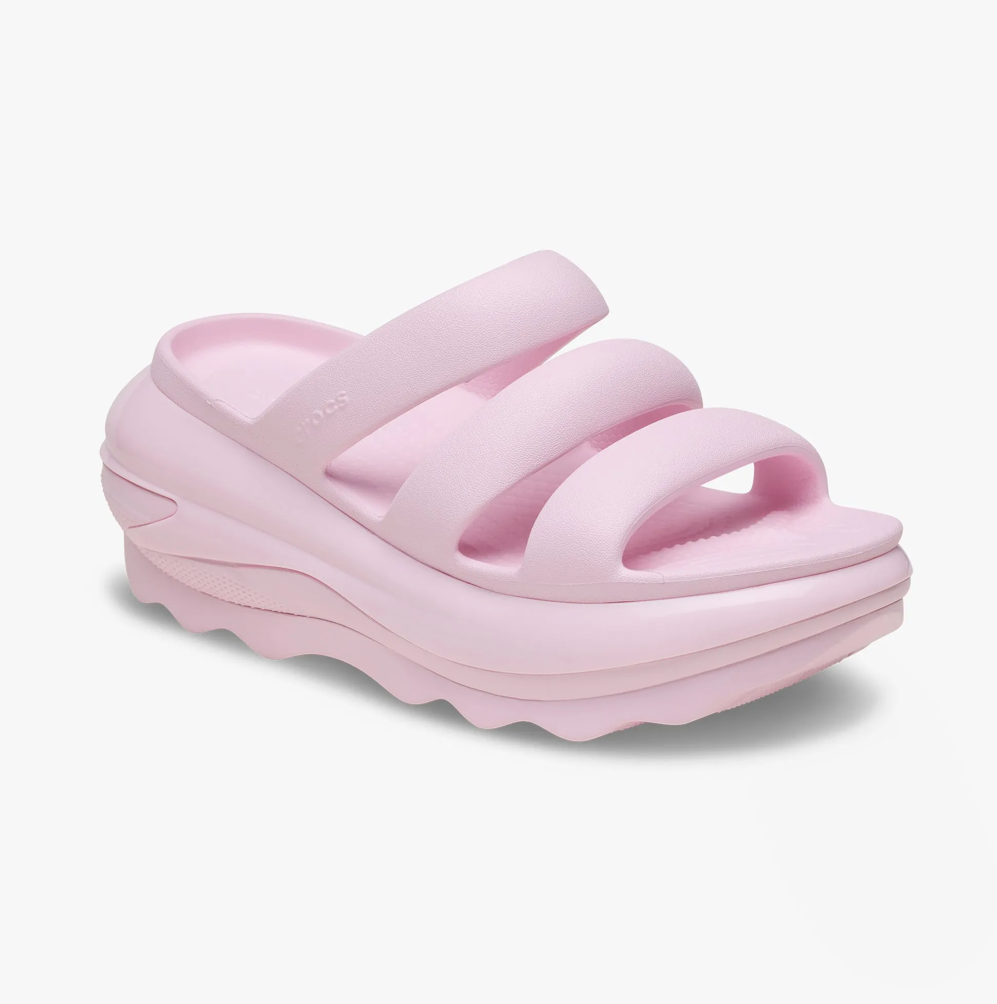209842-6ZW MEGA CRUSH TRIPLE STRAP Womens Sliders Pink Milk