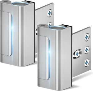 2Pack Front Door Reinforcement Lock for Home Doors Safety, Childproof Door Lock from Inside,Withstand 800 lbs,Easy Installation, Inward Swinging Doors, Childproof, Prevents Unauthorized Entry