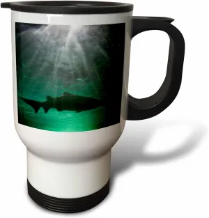 3dRose Australia, Nsw, Sydney, Gray Nurse Shark Tank -Au01 Pso0016 Paul Souders Travel Mug, 14-Ounce, Stainless Steel