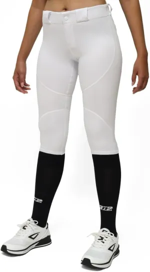3N2 Girl's NuFit Pro 3/4 Softball Knickers, Fastpitch Softball Pants with Reinforced Knees & Slide Zones