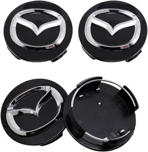 4PCS Car Wheel Hub Center Caps for Mazda Biante 60mm, Wheel Emblem Badge Decals, Auto Decorative Hubcaps Accessories