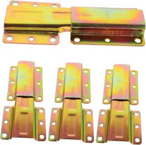 4pcs Sofa Buckle Sofa Connector Bracket Universal Legs Slide Connectors Hinge Interlocking Furniture Connector Keep Sofa Cushions from Sliding Adjustable for Sofa Latch Iron Golden