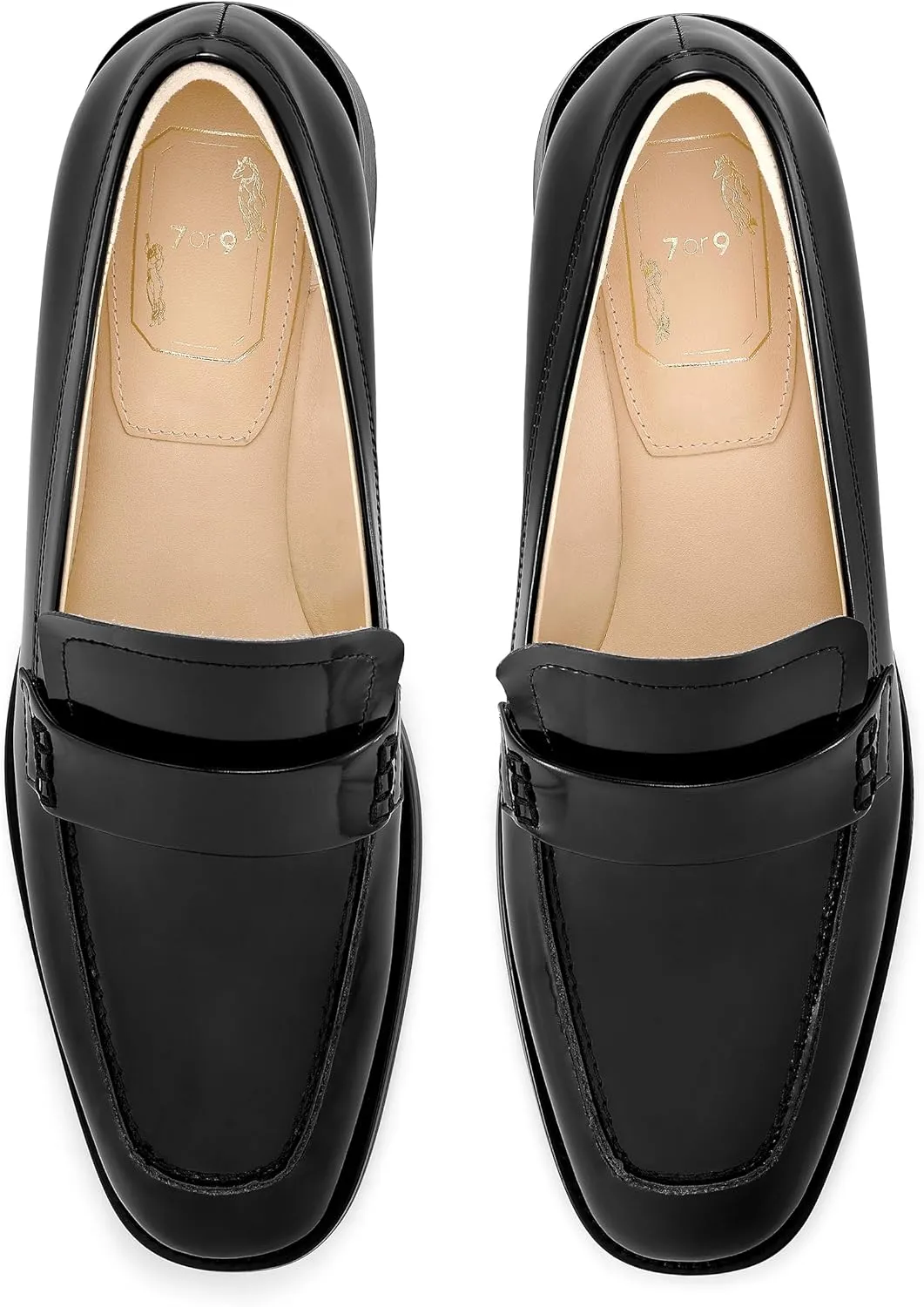 7or9 Loafers for Women Comfortable Air-Touch Foam Slip on Round-Toe Casual Dressy Mattress Flat Leather Women’s Flats
