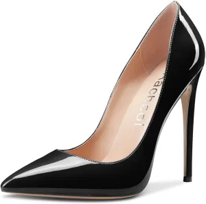 Aachcol Women Stiletto High Heel Close Pointed Toe Pumps Slip-on Wedding Party Sexy Cute Shoes