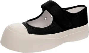 ACE SHOCK Women’s Platform Mary Janes Slip-on Canvas Shoes Comfortable Pumps Fashion Sneakers