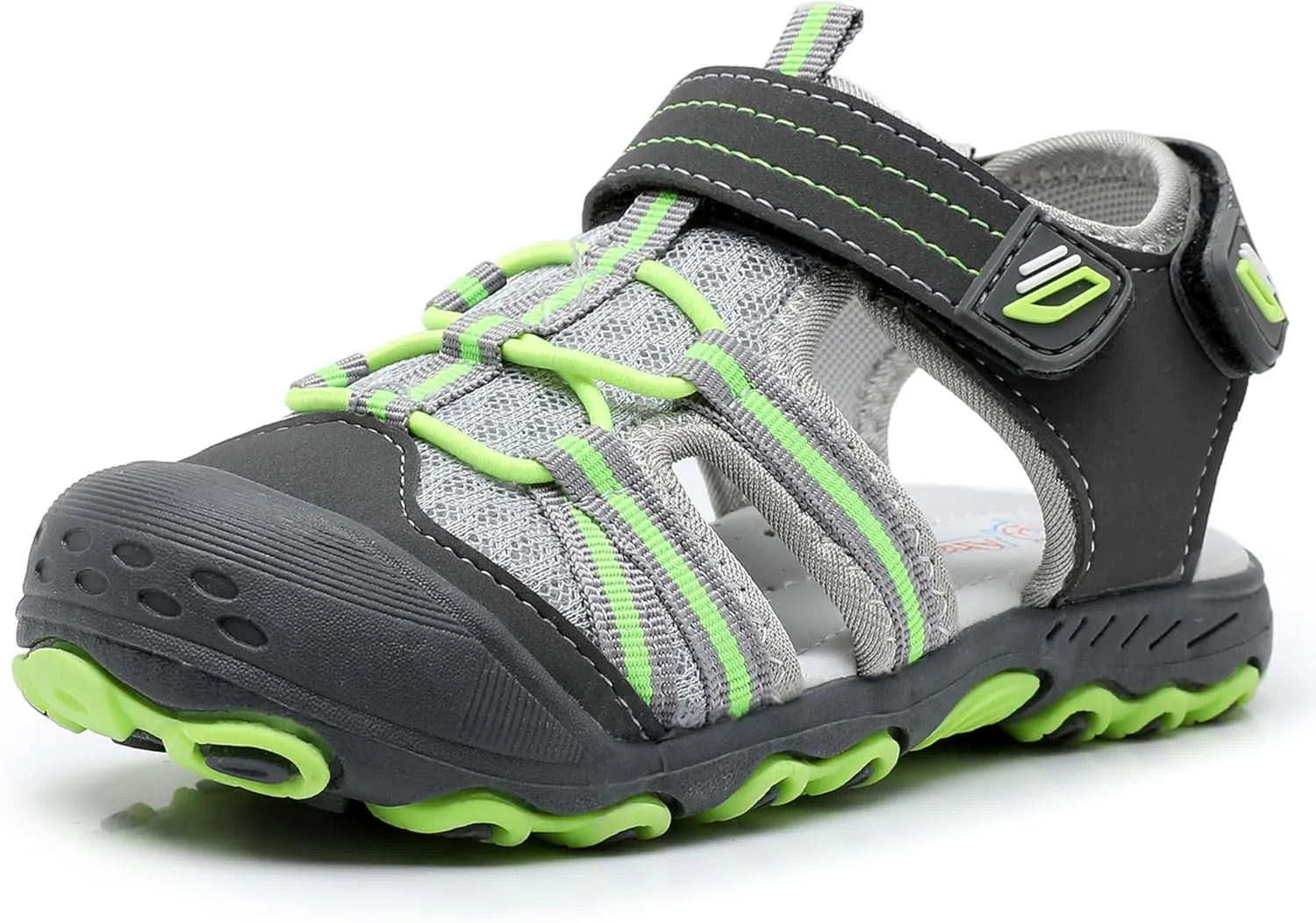 Ahannie Boys Girls Outdoor Sport Sandals,Kids Closed Toe Beach Sandals, Toddler Summer Shoes