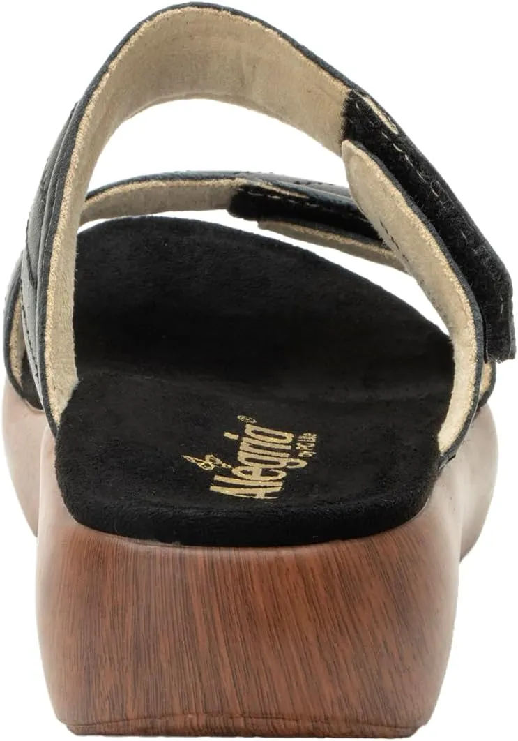 Alegria Womens Brayah Leather Slide Sandal