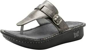 Alegria Womens Kennedi - Leather Thong Adjustable Slide Sandal - Timeless Comfort, Arch Support and Stylish Women's Shoe for Everyday Elegance and Slip-Resistant - Nursing and Healthcare Professionals