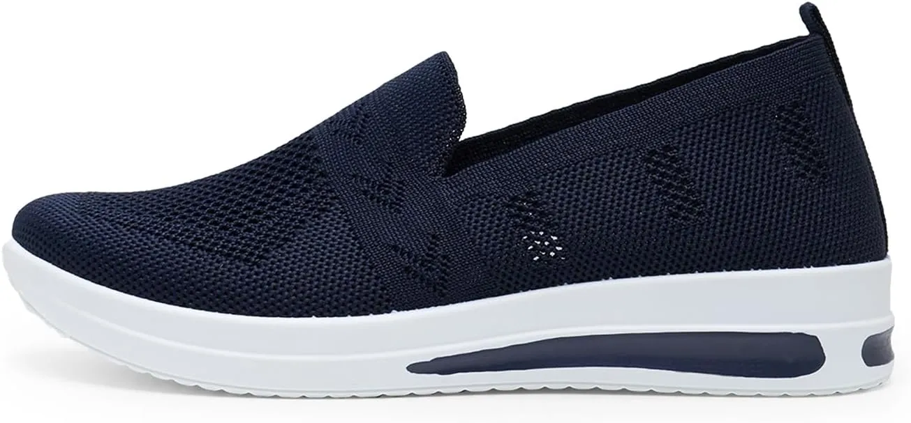 Alexis Leroy Women's Mesh-Comfortable Athletic Walking Shoes Slip On Casual Sneakers