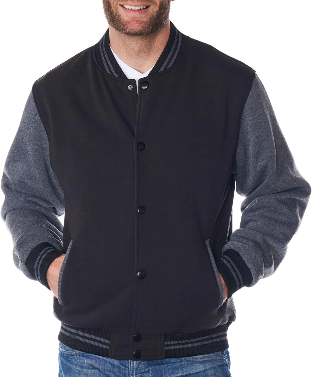 Alpine Swiss Tyler Men’s Varsity Jacket Classic Letterman Coat Baseball Bomber Jacket Lightweight Stylish Everyday Outerwear