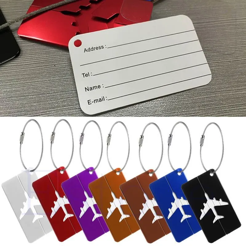 Aluminium Luggage Tag - Blue