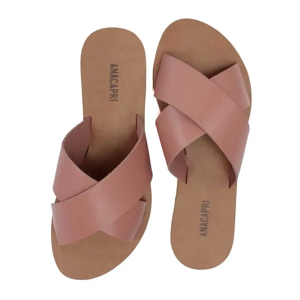 AnaCapri Double Slide Pink Nude Rosa