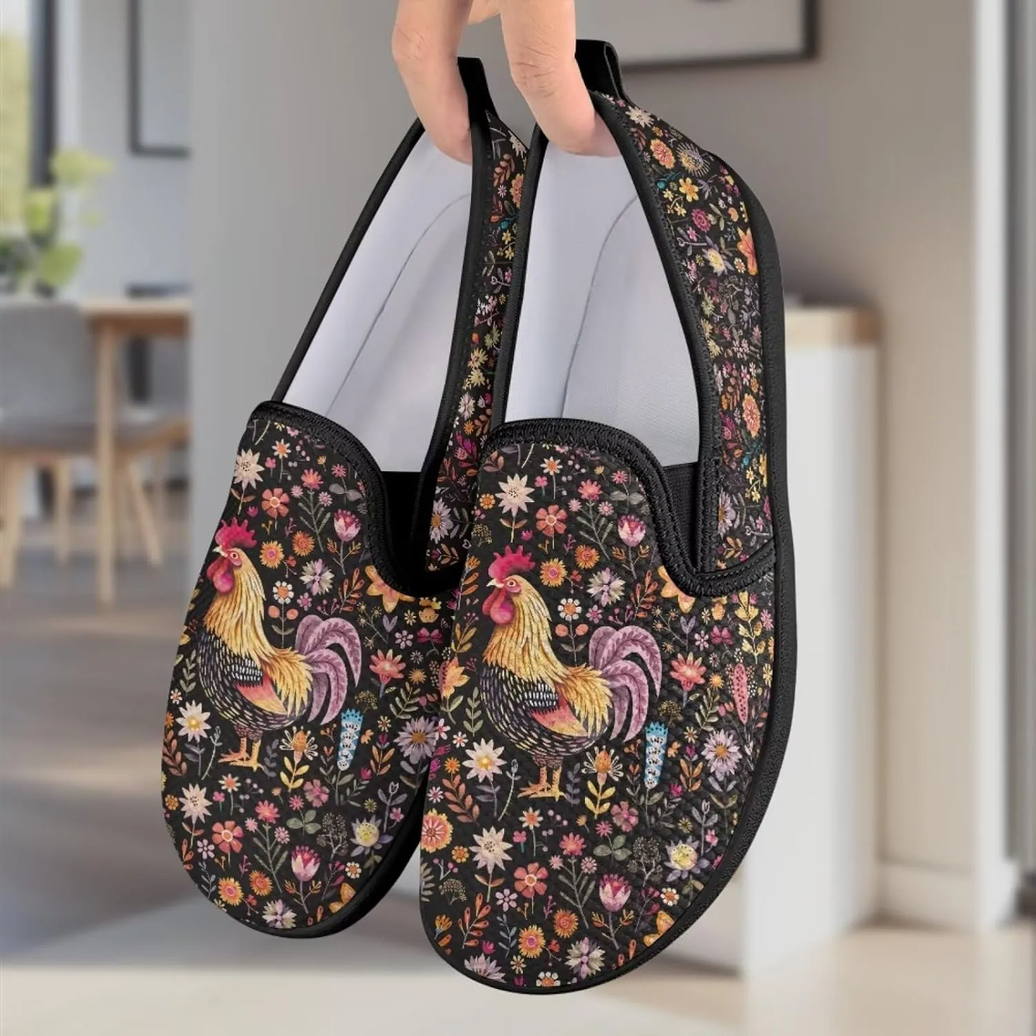 Animal Painted Women's Walking Shoes Fashion Casual Hand Free Slip On Sneakers Soft Breathable Gym Fitness Minimalist Comfy Traveling
