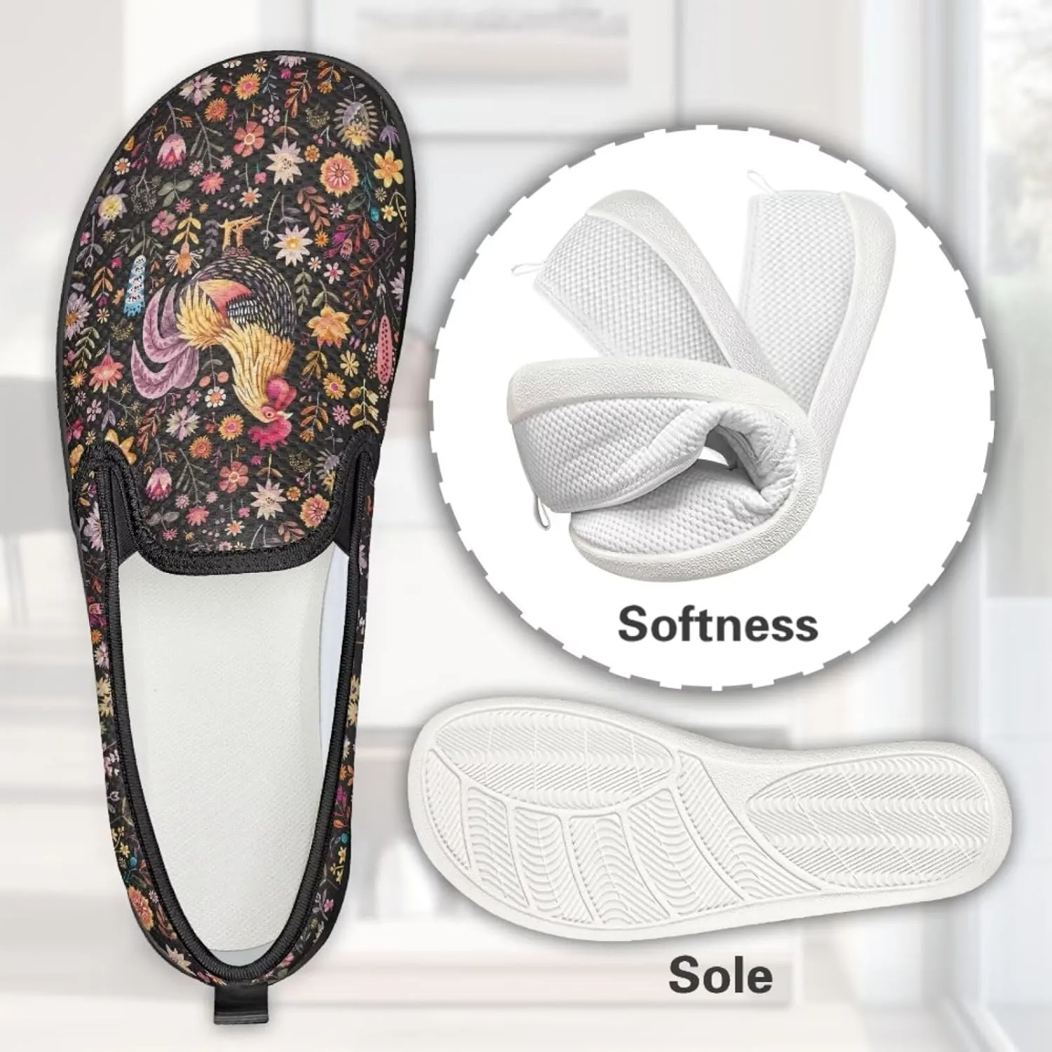 Animal Painted Women's Walking Shoes Fashion Casual Hand Free Slip On Sneakers Soft Breathable Gym Fitness Minimalist Comfy Traveling