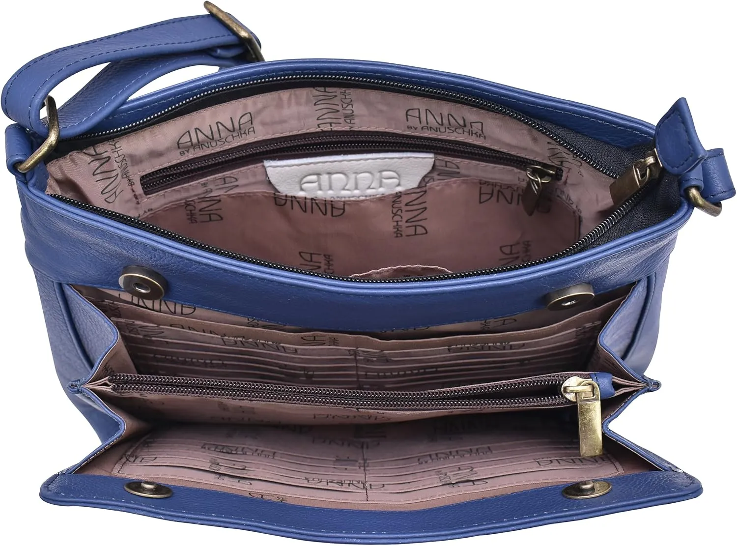 Anna by Anuschka Women's Hand-Painted Leather Organizer Crossbody