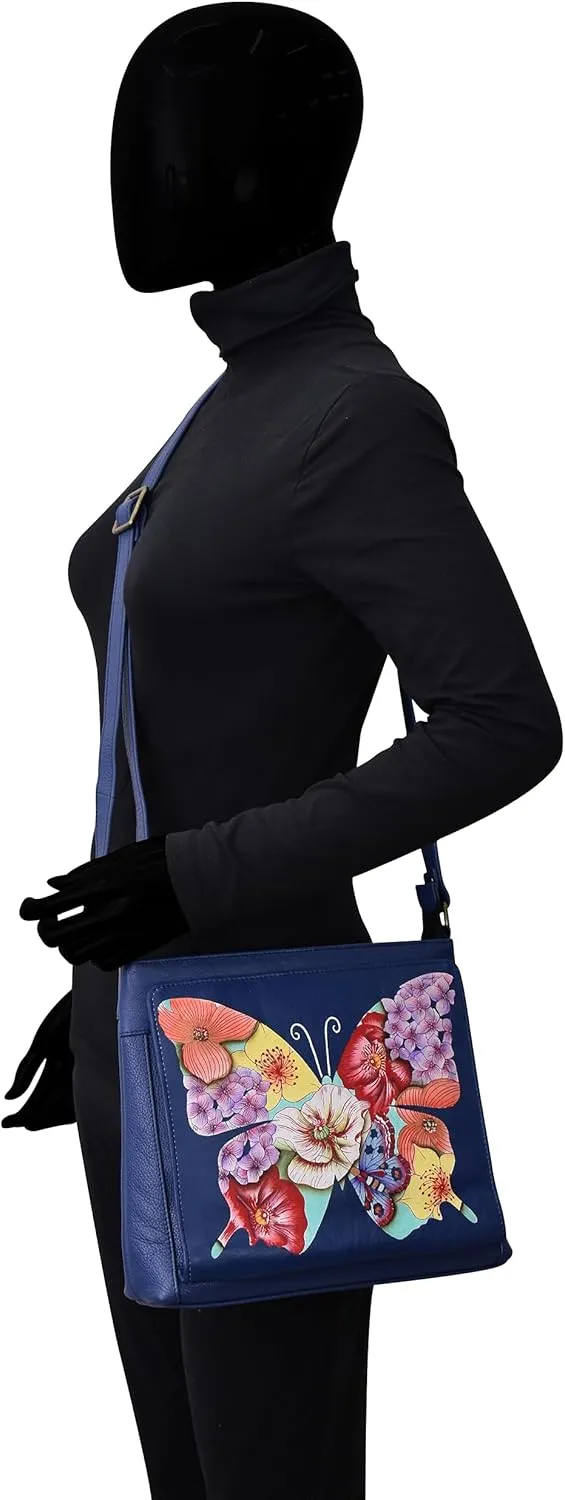 Anna by Anuschka Women's Hand-Painted Leather Organizer Crossbody
