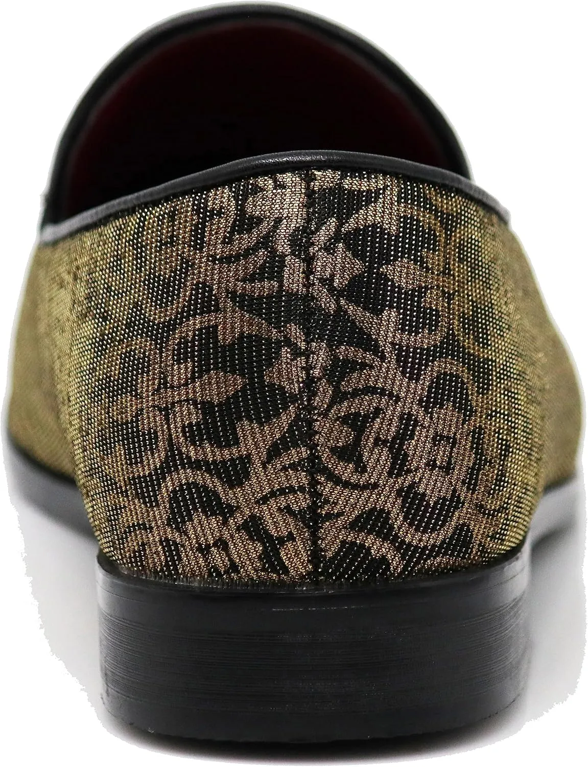 ARK1 Men's Vintage Satin Silky Floral Fashion Dress Loafer Slip On Tuxedo Formal Dress Shoes Designer