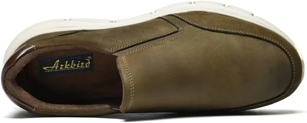 Arkbird Leather Loafers, Casual Slip-On Sneaker Shoes for Men