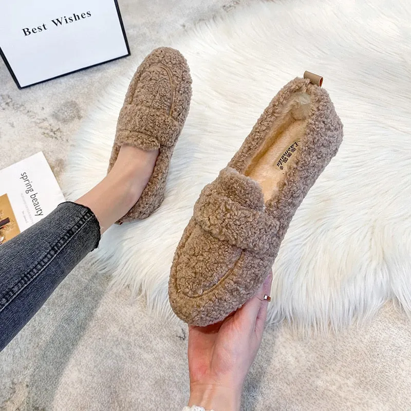 Avencea - Winter Plush Soft Slip-On Loafer Shoes