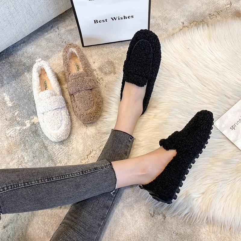 Avencea - Winter Plush Soft Slip-On Loafer Shoes