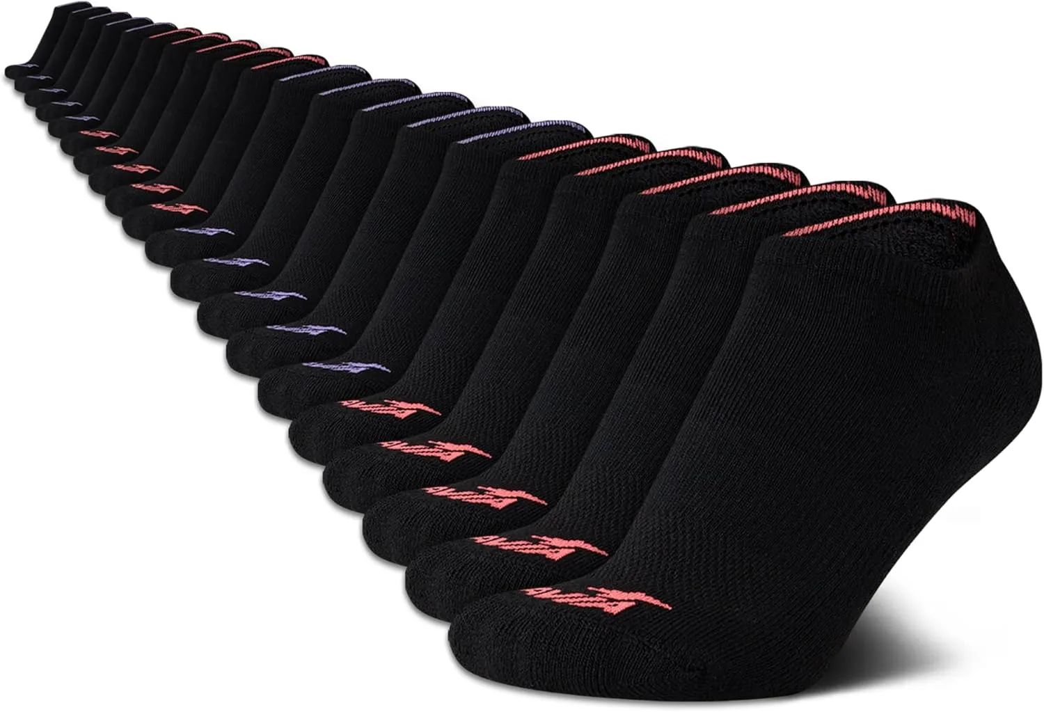 Avia Women's No Show Socks - 20 Pack Soft Cushioned Athletic Low Cut Ankle Socks for Women -Breathable Women's No Show Socks