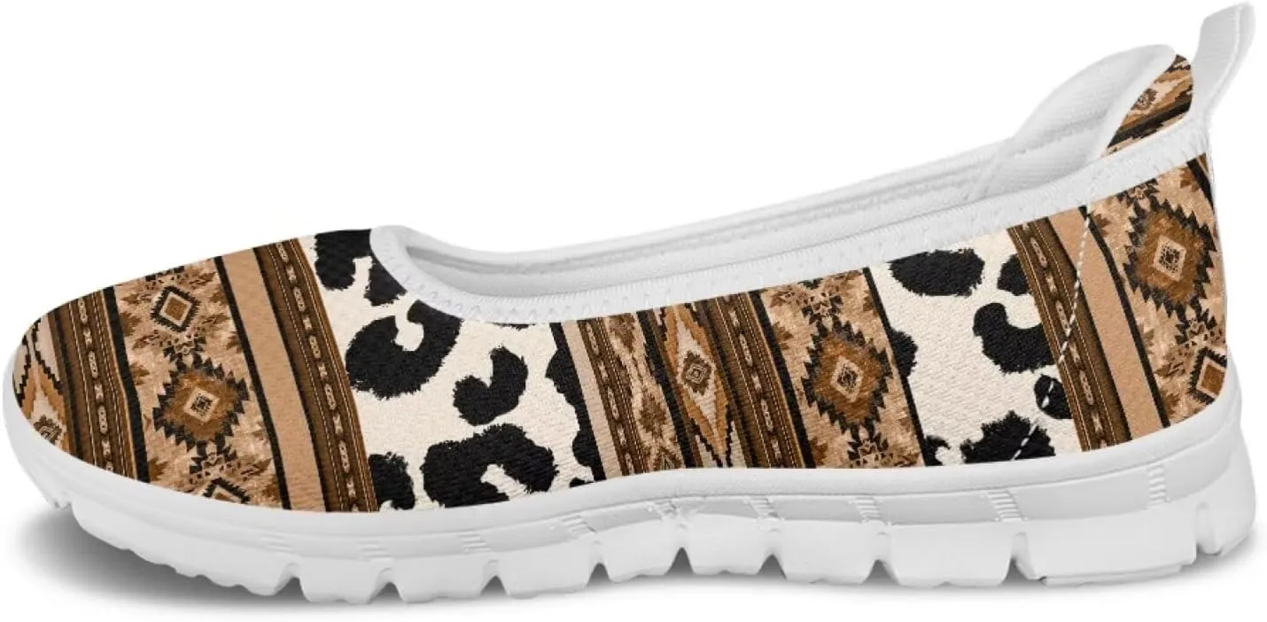 Aztec Tribal Slip On Walking Shoes for Women Orthopedic Soft Shoes Arch Support Diabetes Foam Shoes Anti-Skid