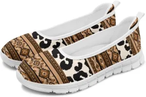 Aztec Tribal Slip On Walking Shoes for Women Orthopedic Soft Shoes Arch Support Diabetes Foam Shoes Anti-Skid