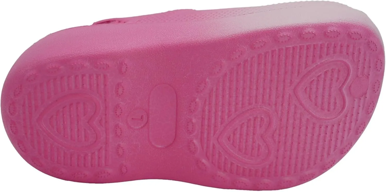 Barbie Toddler Girls' Faux Fur Lined Clogs with Adjustable Strap – Comfortable, Cozy, and Stylish Slip-On Shoes