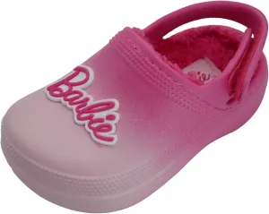 Barbie Toddler Girls' Faux Fur Lined Clogs with Adjustable Strap – Comfortable, Cozy, and Stylish Slip-On Shoes
