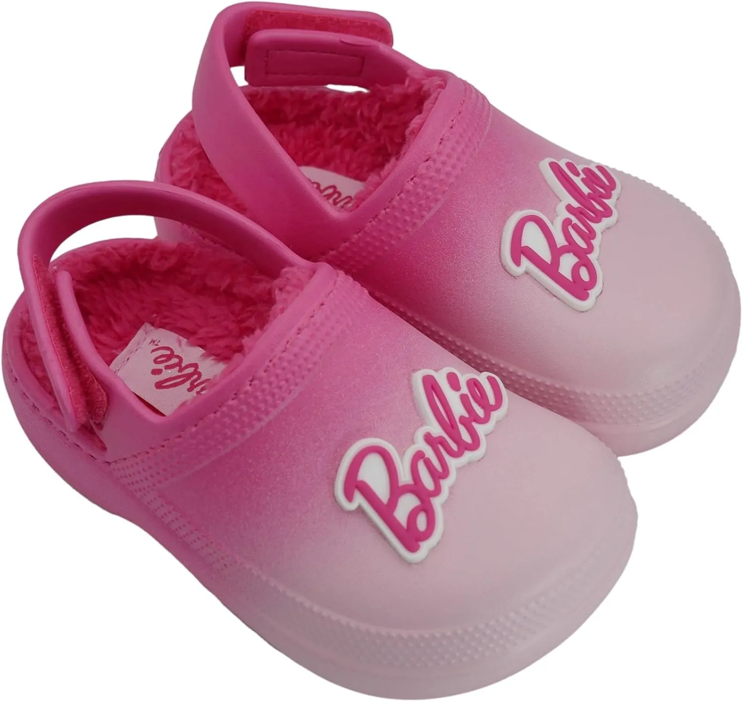 Barbie Toddler Girls' Faux Fur Lined Clogs with Adjustable Strap – Comfortable, Cozy, and Stylish Slip-On Shoes