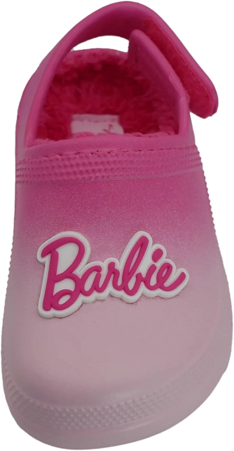 Barbie Toddler Girls' Faux Fur Lined Clogs with Adjustable Strap – Comfortable, Cozy, and Stylish Slip-On Shoes