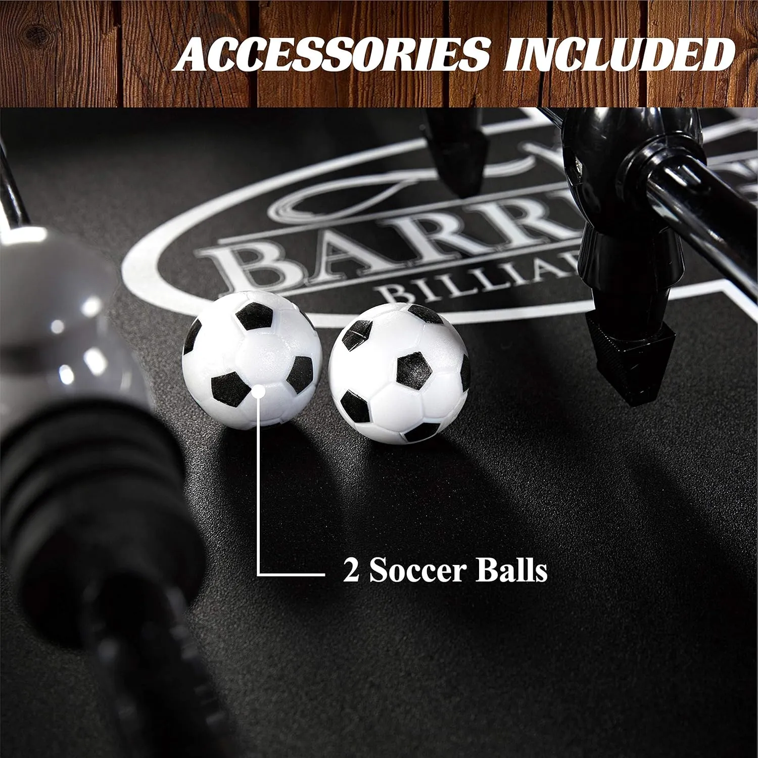 Barrington Foosball Multiple Styles Soccer Foosball Tables, Durable & Stylish Designs with Tabletop Sports Soccer Balls, Perfect for Family Game Rooms