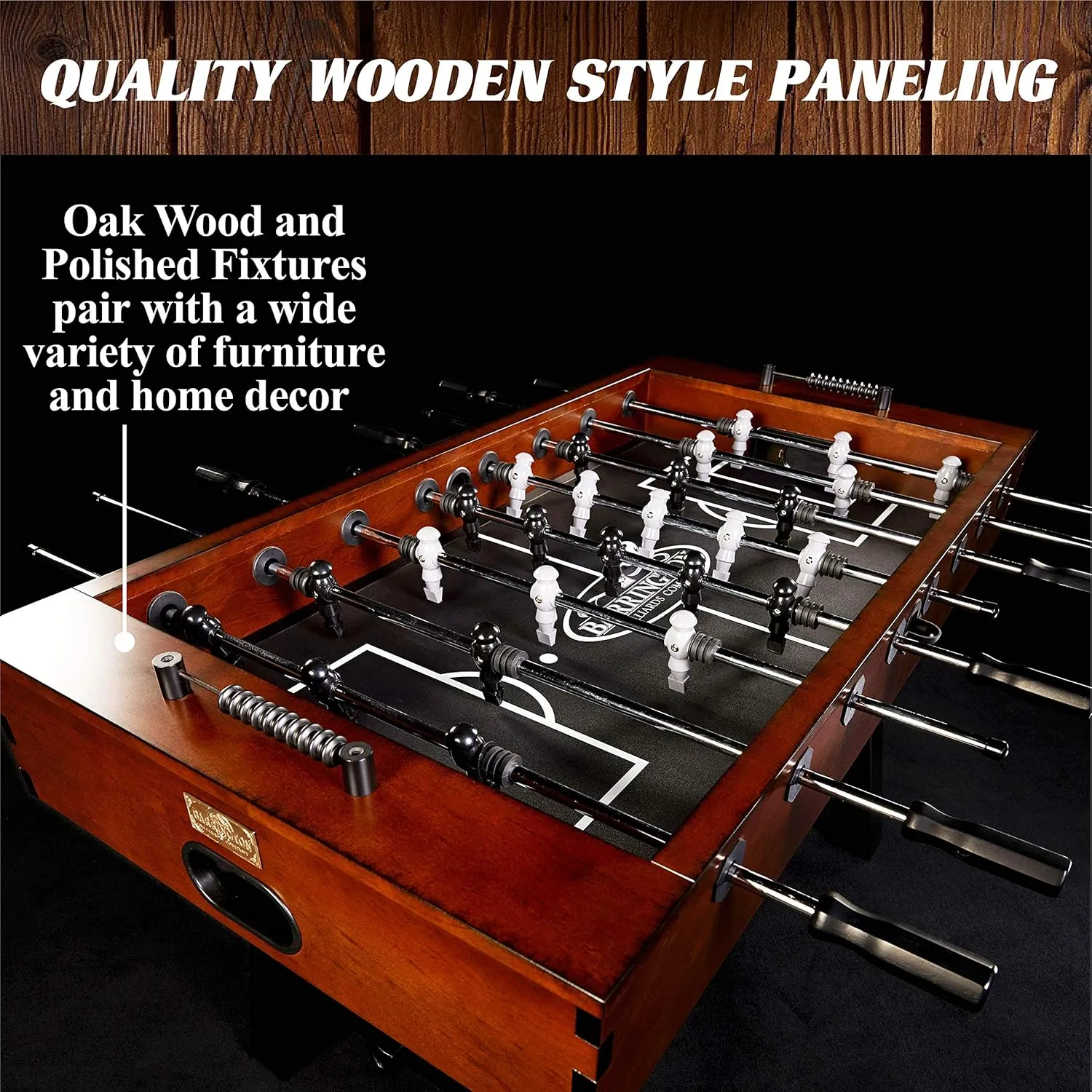Barrington Foosball Multiple Styles Soccer Foosball Tables, Durable & Stylish Designs with Tabletop Sports Soccer Balls, Perfect for Family Game Rooms