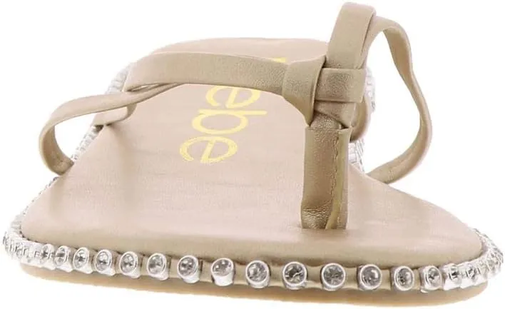 bebe Chora - Slippers for Women - Man-Made Upper and Lining - Padded Insole - Round Toe with Post Toe Design