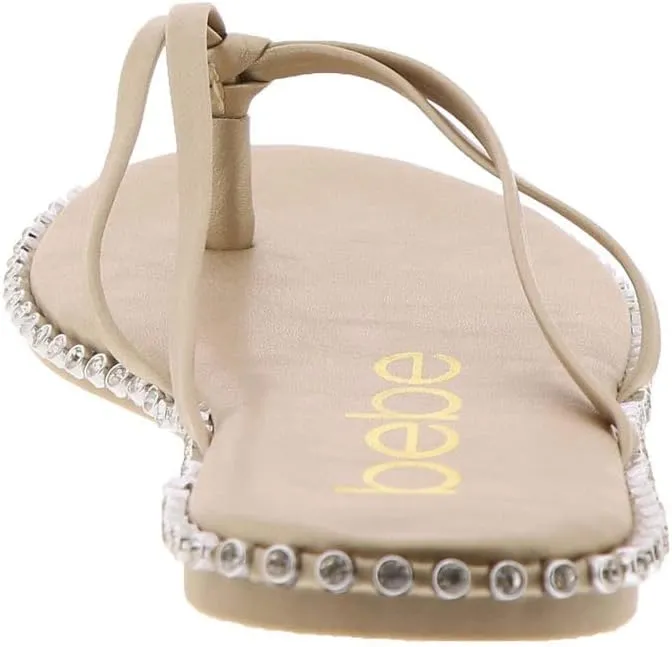 bebe Chora - Slippers for Women - Man-Made Upper and Lining - Padded Insole - Round Toe with Post Toe Design