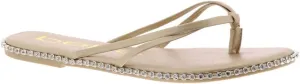bebe Chora - Slippers for Women - Man-Made Upper and Lining - Padded Insole - Round Toe with Post Toe Design