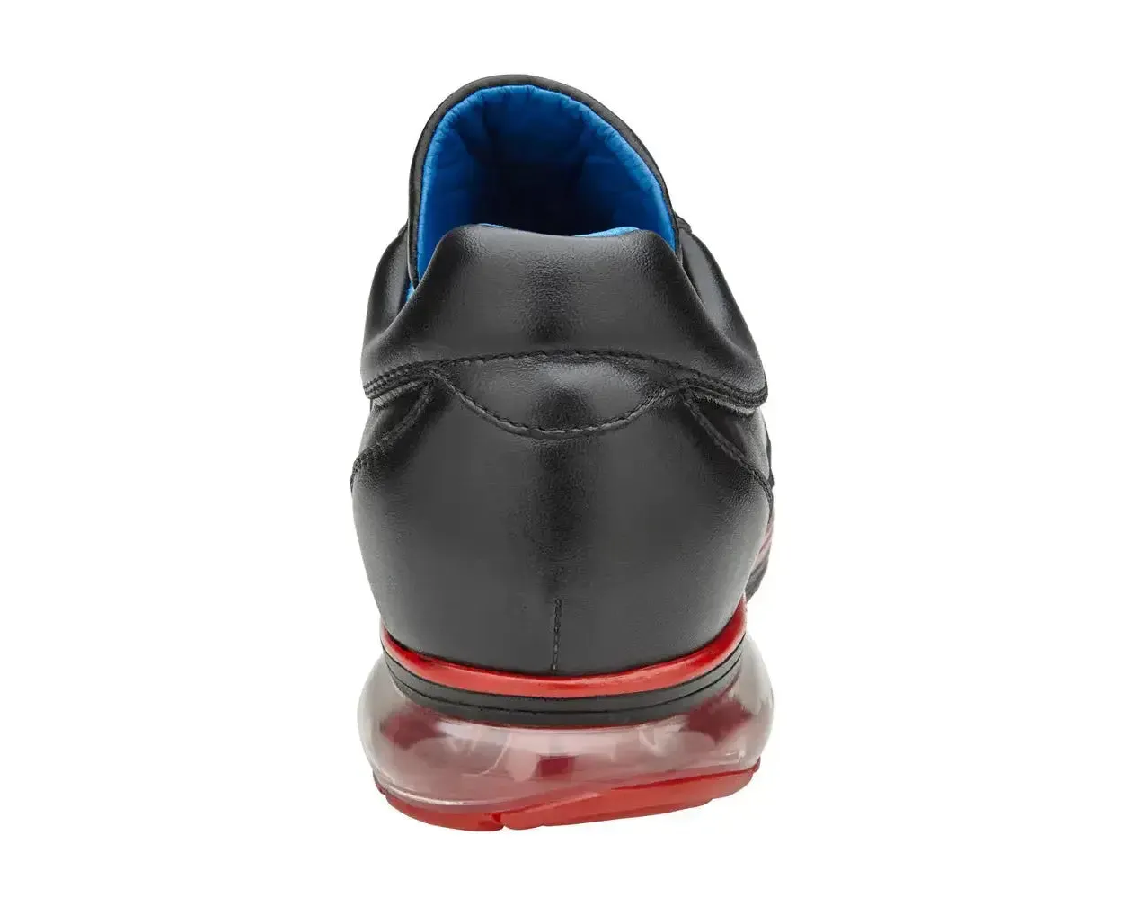 Belvedere Flash E01 Black/Red Genuine Ostrich/Soft Italian Calf Sneakers