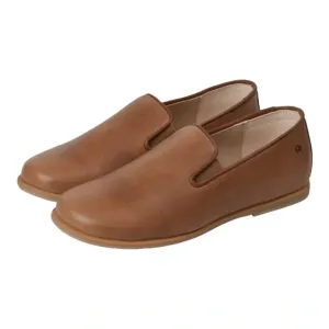 Benji - Tan Soft Leather Slip On for Boy/Girl by Manuela de Juan