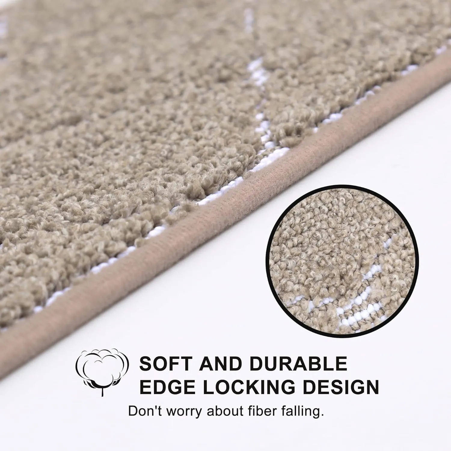BEQHAUSE Stair Treads Non Slip Stair Runners for Wooden Steps Machine Washable Polyester Soft Stair Rugs 28inX9in Beige Stair Mats Safety Edging Stair Rugs for Dogs,Elders and Kids 4pcs
