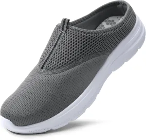 Bigwow Men's Slippers Breathable Mesh Slip On Non-Slip Slides with Memory Foam Casual House Slippers Soft Comfy Lightweight Indoor Outdoor Shoes for Men
