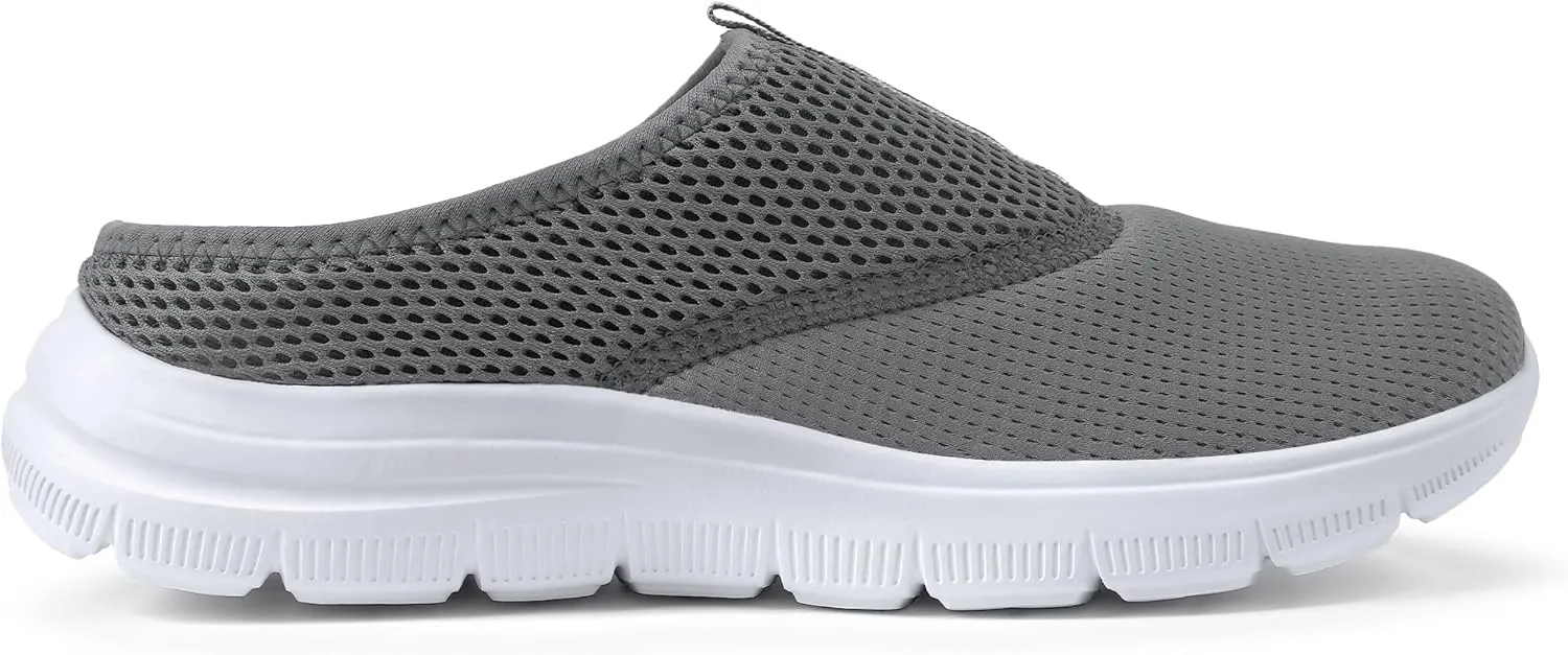Bigwow Men's Slippers Breathable Mesh Slip On Non-Slip Slides with Memory Foam Casual House Slippers Soft Comfy Lightweight Indoor Outdoor Shoes for Men