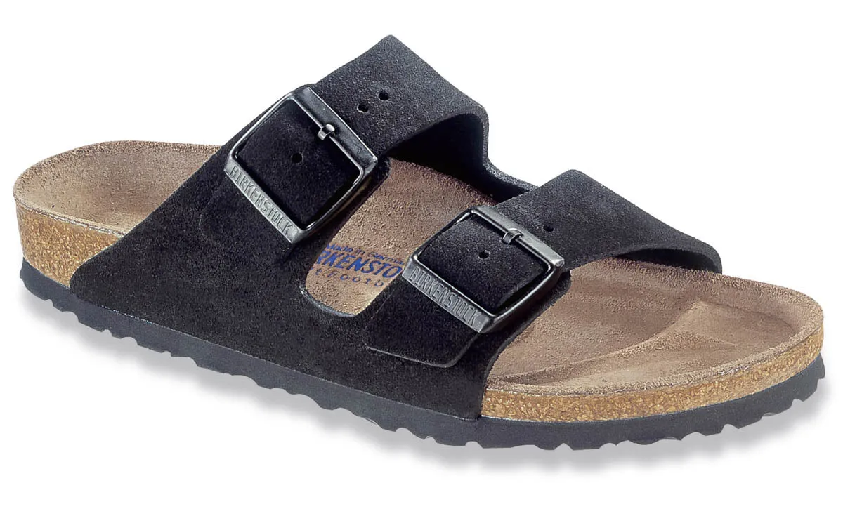 Birkenstock 95132 Arizona Soft Footbed - Black Suede