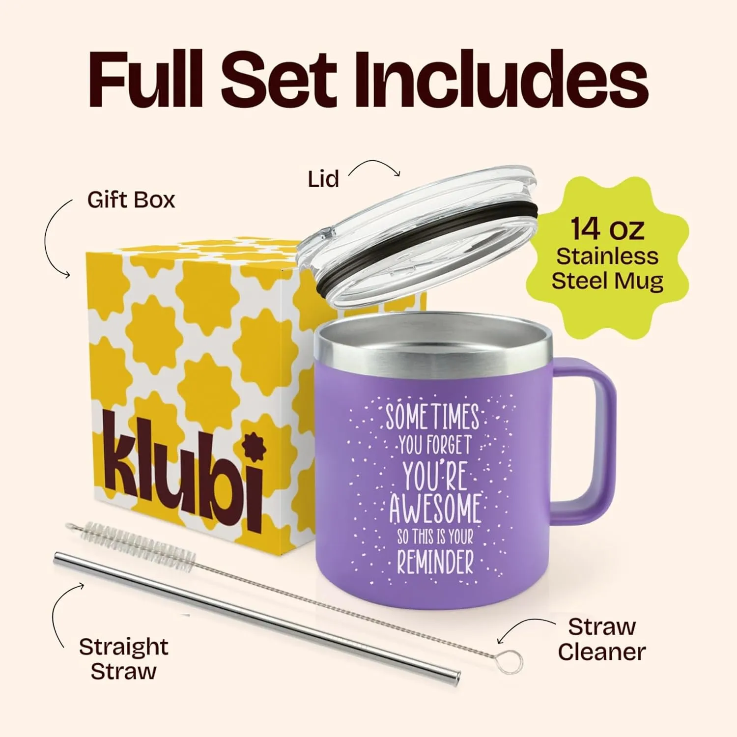 Birthday Gifts for Women Friendship - Sometimes You Forget Your Awesome Gifts Purple Coffee Mug for Her 14oz Inspirational Unique Graduation Gift Ideas 2025 Thank You Gift for Teachers Appreciation