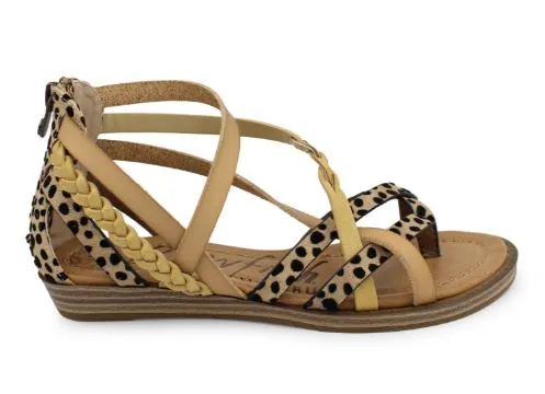 Blowfish Sand Pixie Leopard Brooke Womens Back Zipper Sandals BF-9250