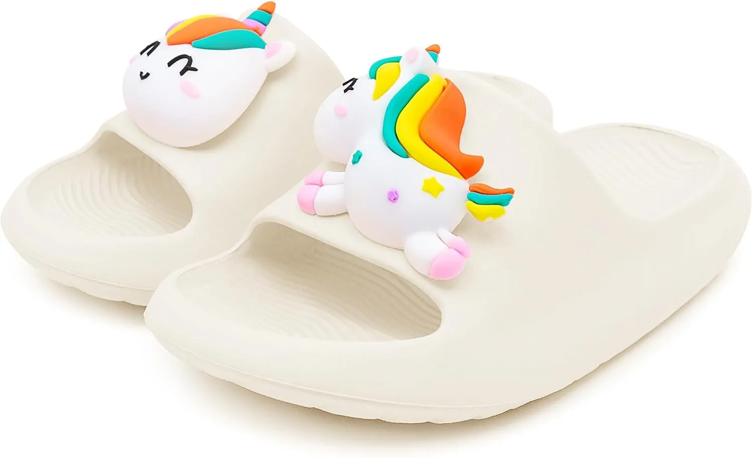 Boys Girls Cloud Unicorn Slide Sandals Non-slip Comfy Cushioned Thick Sole Shower Pool Slippers Summer Beach Water Shoes Indoor & Outdoor