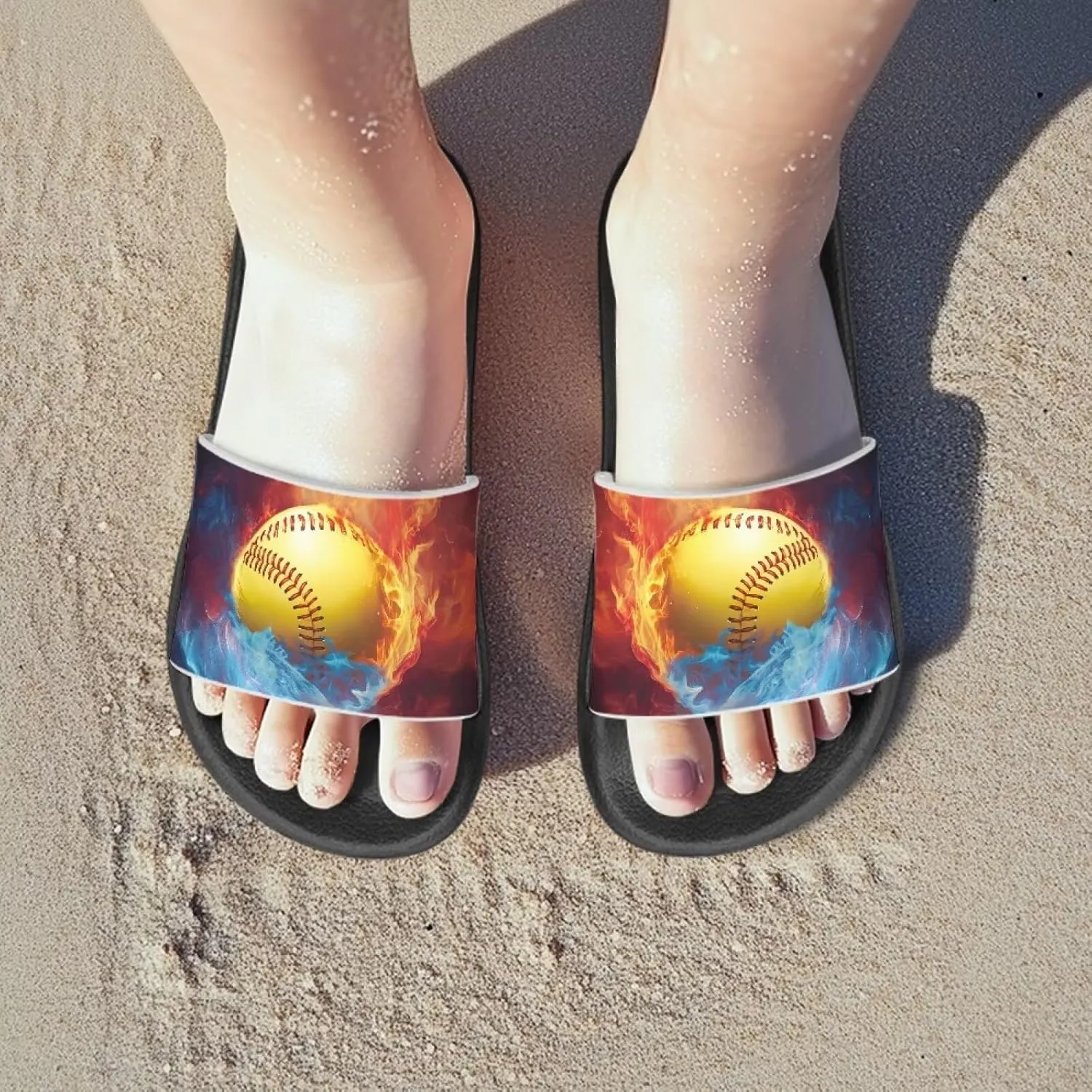 Boys Sandals with EVA Soft Sole Lightweight Slip-On Beach Slippers