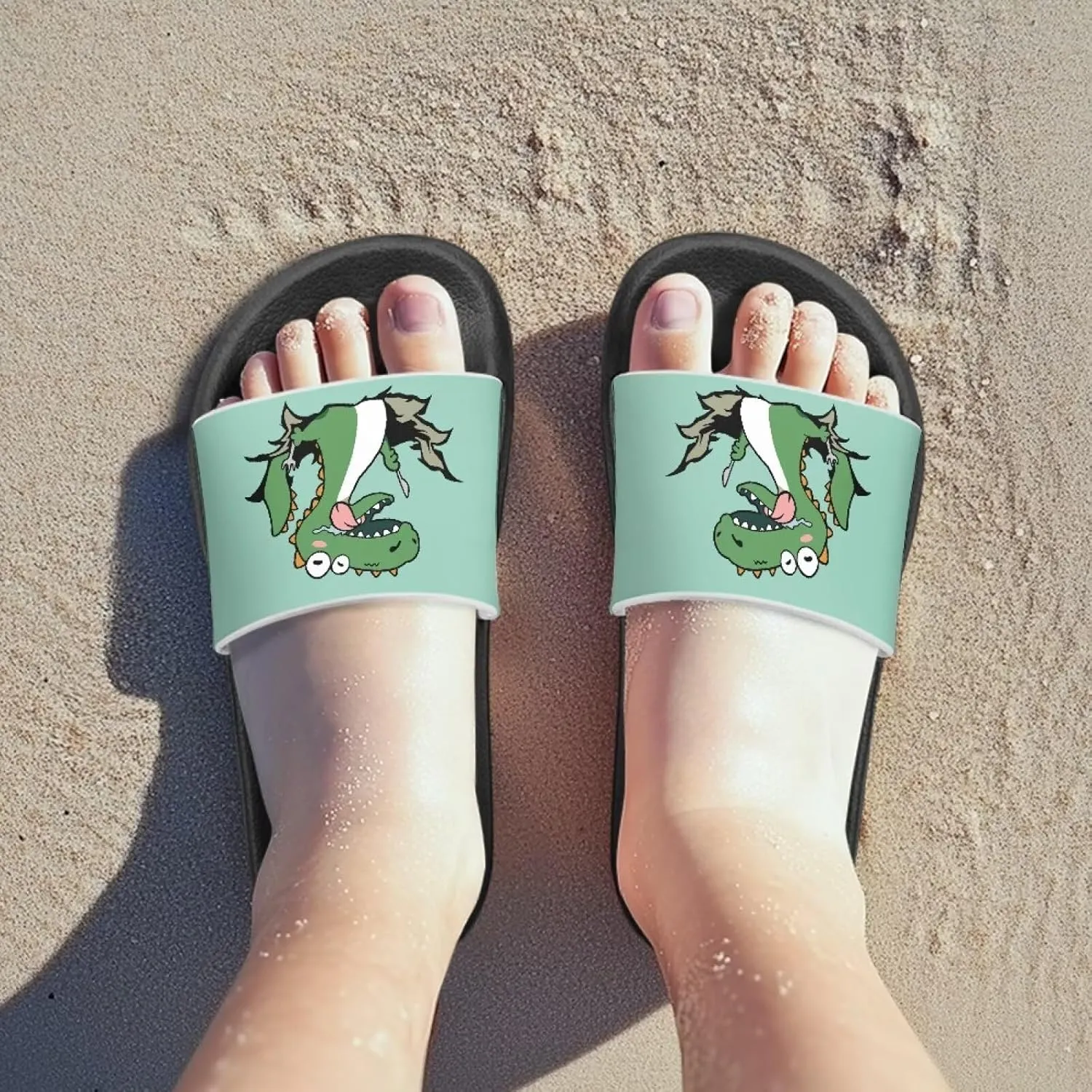 Boys Sandals with EVA Soft Sole Lightweight Slip-On Beach Slippers