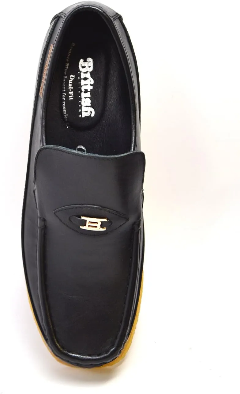British Collection Power 1 Leather Slip On Shoes [777-20 - 777-24]