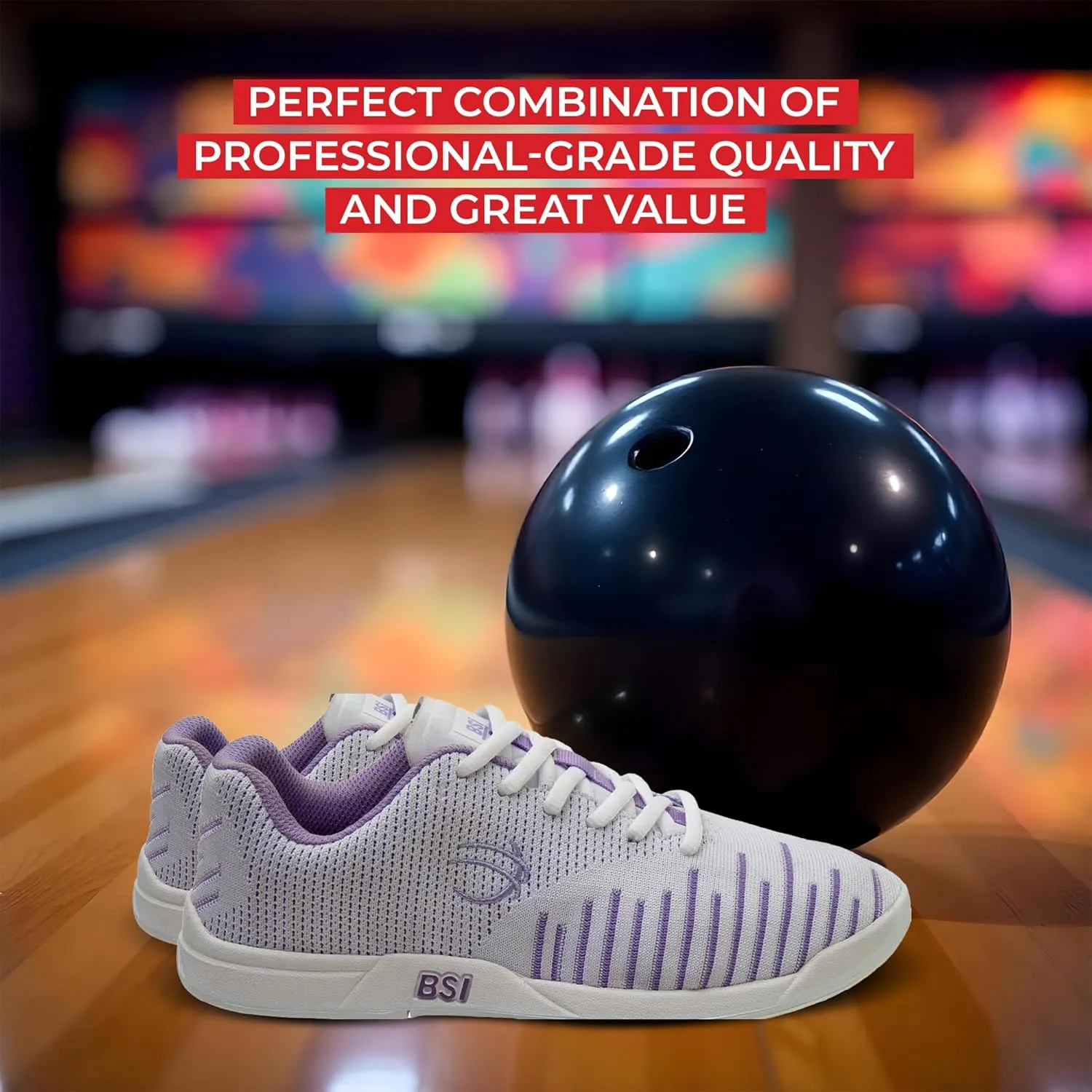 BSI BOWLER'S SUPERIOR INVENTORY, INC. Women's Bowling Shoe - Lightweight Shoes with Cushioned Support for Women